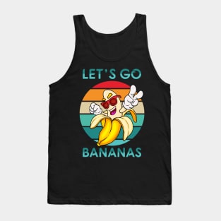 Banana Funny Outfit Fruit Kids Let`s Go-Bananas Tank Top